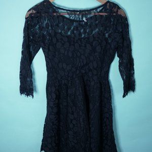 Free People Black lace dress size 0